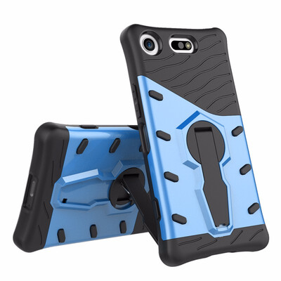 

Goowiiz Phone Case For Sony Xperia XZ1XZ1 CompactXZ1 Mini Luxury Armor TPUPC Silicone Hard Bracket