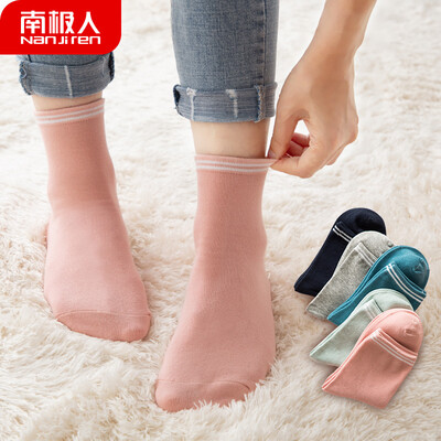 

Nanjiren womens cotton socks breathable sweat-absorbent stockings 5 ​​pairs of code