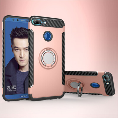 

Huawei Honor 8 Lite9 Lite Armor Car Magnetic Suction Ring Bracket Silicon TPU Hard PC Phone Case