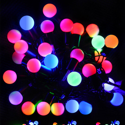 

JULELYS 7M 28 Bulbs Garland LED Lights Decoration For Wedding Christmas Gerlyanda Festoon LED Ball String Lights Home Room Decor