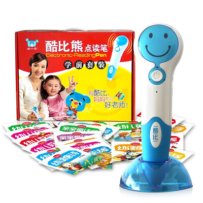 

Kubi bear point pen 24 audio books pre-school kit baby educational toys early childhood story machine learning point-reading machine (large book 3 wall chart 2 card)