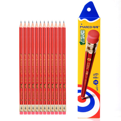 

Marco 4218E-2B-12CB Writing pencil red&black stripes 2B 12 boxes