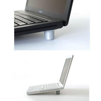 

4xHeat Reduction Pad Cooling Cool Feet Stand Set For Notebook Laptop New 80496