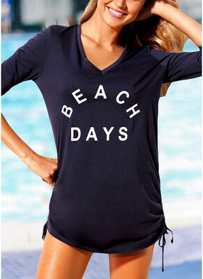 

2018 Women Beach Bikini Cover Up Tie Side Summer Dress Casual Swimwear