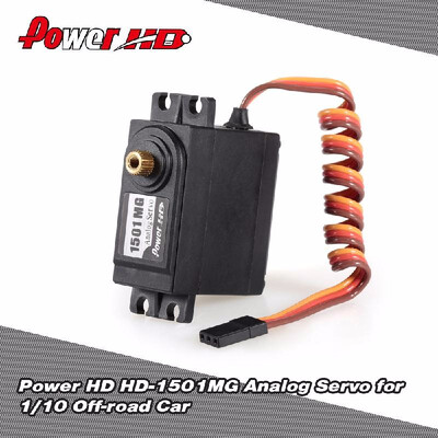 

Power HD HD-1501MG High Torque 17Kg Analog Servo with Metal Gear for 110 RC Off-road Car Robot Helicopter