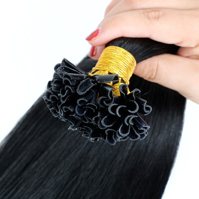 

BHF HAIR Fusion hair extensions Pre Bonded Nail U Tip Real Human Hair Extensions Platinum Blonde Color 1gs 20g pack