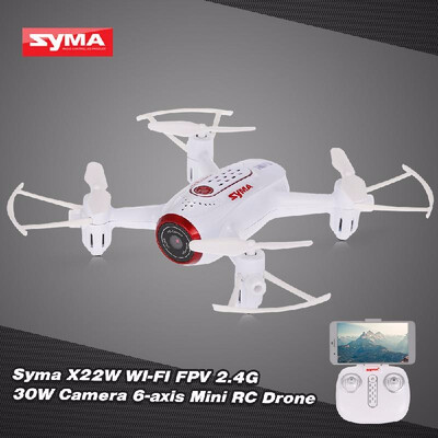 

Original Syma X22W Wi-Fi FPV 03MP Camera Selfie Drone 24G 4CH 6-Axis Mini Aircraft Altitude Hold RC Quadcopter RTF