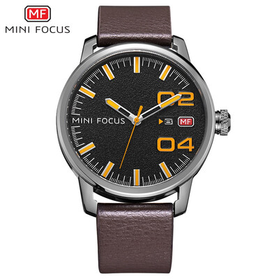 

MINI FOCUS Fashion BusinessLeather Strap Men Watch MF0022G