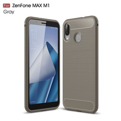 

Goowiiz Phone Case For ASUS ZenFone MaxM1 ZB555KL Fashion Slim Carbon Fiber TPU Soft Silicone Prevent falling