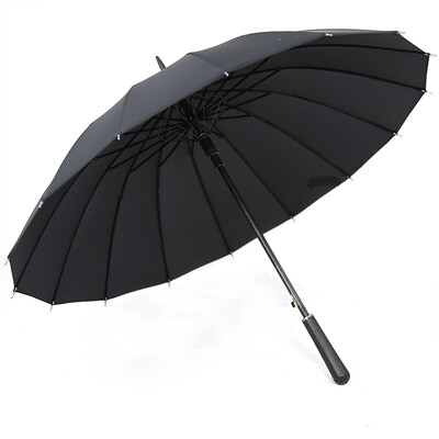 

Cmon 16 bone plain long handle automatic umbrella automatic umbrella men straight business long handle umbrella - black