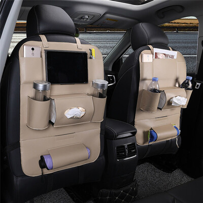 

Car Seat Back Storage Bag Organizer Travel Box Pocket PU Leather Universal Stowing Tidying Protector Kids Drink Auto Accessoires