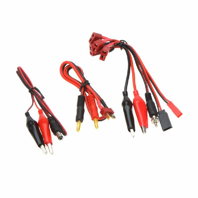 

Remote Control Toys Balance Charger T Plug Connector Cable Set WGlowCrocodile ClampClipJSTFutaba Plug for RC Balance Charger