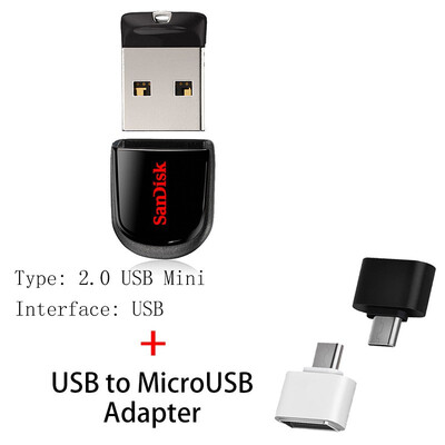 

100 Original SanDisk USB Flash Drive CZ33 64GB 32G 16GB 8GB mini Pen Drives USB 20 Support official verification