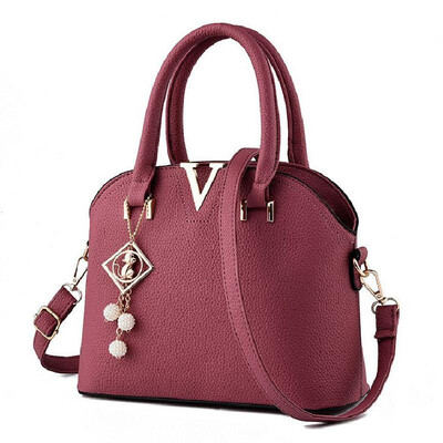 

Vogue Star 2018 New Women Leather Handbags Fashion Shell Bags V Letter Hand Bag Ladies Tote Messenger Shoulder Bags bolsa LA10