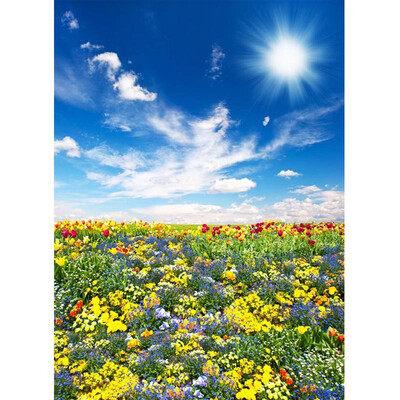 

Blue Blossom sky Photo Backdrop 57FT Vinyl Fabric Cloth Digital Printing Photo Background s-634