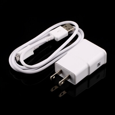 

US Plug Wall Charger + USB Data Cable for SamSung Galaxy Note2 II N7100 S4 S3