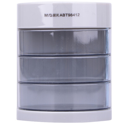 

Morning M & G ABT98412 three-tier multi-function combination of rotating pen holder storage box color random