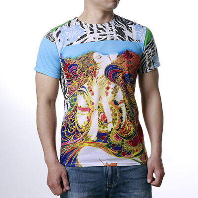 

Colorful Printing Summer Men Short Sleeve T-shirt