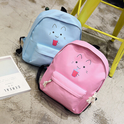 

Fashion Small Backpack Schoolbag Lady Casual Simple Bags