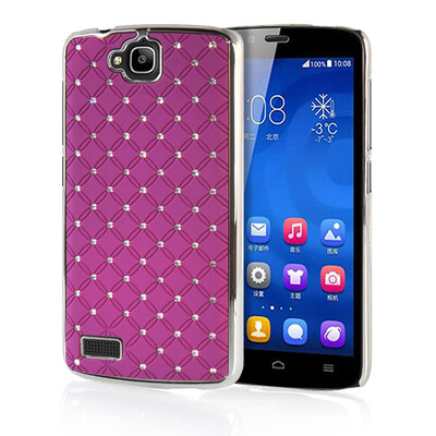 

MOONCASE Hard Chrome Plated Star Bling Back ЧЕХОЛ ДЛЯ Huawei Honor 3C Purple