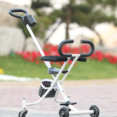 

Five Wheels Portable Folding Baby Stroller Travel Trike Carbon Steel Tricycle Bike Hand bar Pushchair Child Walker Pram Buggy