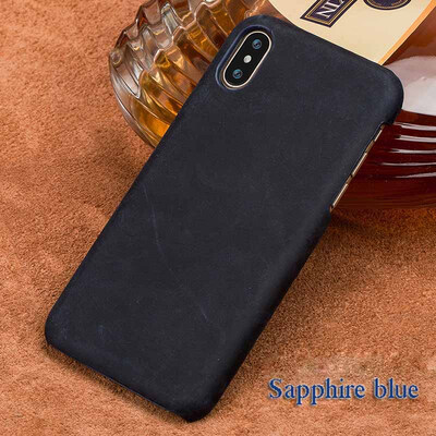 

Genuine Leather Phone Case For iPhone X Case Crazy Horse Leather Back Cover For 6 6S 7 8 Plus Case