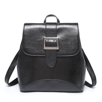 

Luxury brand women bag School Bags PU Oil wax leather Belt Fashion Famous designers backpack girls travel backpacks laptop bag