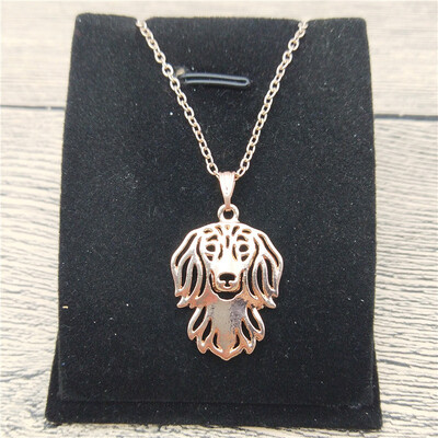 

New Long Haired Dachshund Necklace Trendy Style Long Haired Dachshund Pendant Necklace Women Fashion Pet Dog Jewellery