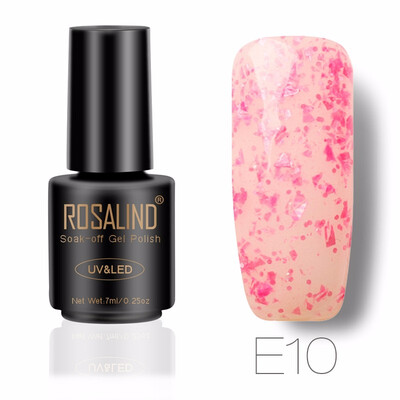 

ROSALIND Gel 1S SNOWFLAKE 7ML Glitter 24 Color Nail Gel Polish LED UV glitter Gel Varnish Soak Off Base Top Coat Needed Nail Art