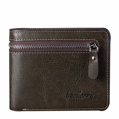 

Men Wallet Short Horizontal Vintage Purse Leather