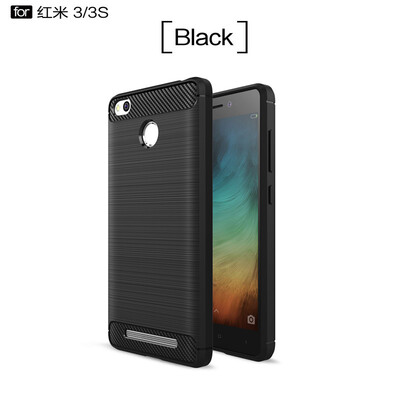 

For Xiaomi Redmi 3S Carbon Fiber Phone Cases Soft TPU Anti-Knock Cover For Xiaomi Redmi 3 case