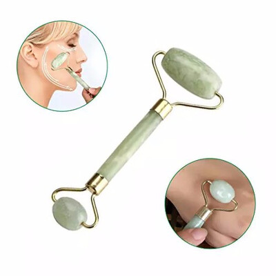 

Jade Roller Real Jade Made Facial Slimming Massager Anti Wrinkle Facial Beauty Relaxation with Double Rolle