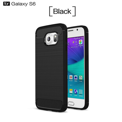 

For Samsung Galaxy S6 Carbon Fiber Phone Cases Soft TPU Anti-Knock Cover For Samsung Galaxy S6 Case
