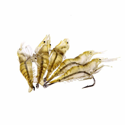 

5Pcs 4cm 2g Fishing Lure Soft Super-Lightweight Vivid Shrimp Prawn Bait Sharp Hook Sports & Entertainment Fishing Gear