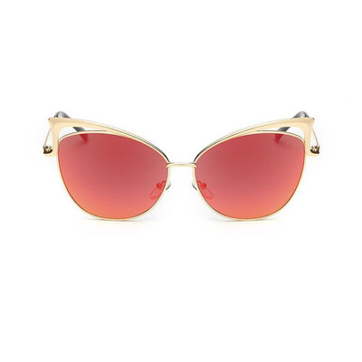 

FEIZATMTA 2018 Новые женщины Cat Eye Солнцезащитные очки Женские Vintage oculos Зеркало Солнцезащитные очки Металлические Светоотражающие плоские объективы Gradient Fashion