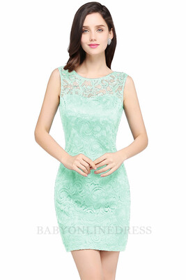 

2018 New Navy Blue Red Cocktail Dresses Cheap Short Party Sleeveless Prom Dress Women Slim Lace Cocktail Dress Vestido de Festa