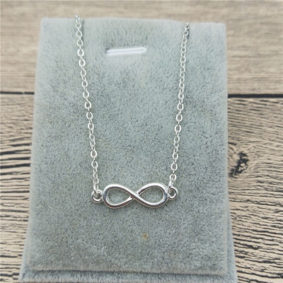 

New 8 Infinity Necklace Gold Color Silver Color Geometric Jewellery 8 Infinity Pendant Necklace Women steampunk