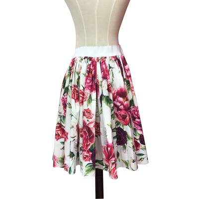 

Europe&America fashion casual casual cotton printed waist waist skirt