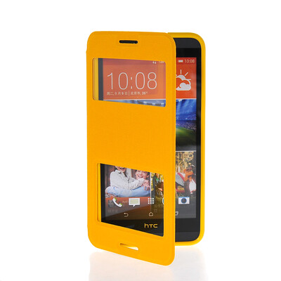 

MOONCASE Window View Design Slim Leather Side Flip Bracket Back Case Cover for HTC Desire 820