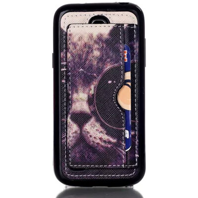 

мити S4 мини - анти - Skid мягкой пу + тпу кожи для Samsung Galaxy S4 мини - i9190 мобильного телефона защитные кожаный чехол карты стоят