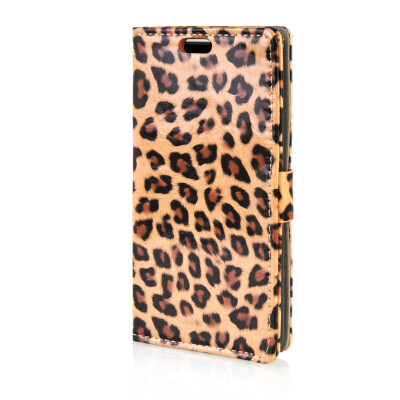 

MOONCASE Leopard Skin Leather Side Flip Wallet Card Slot Pouch Stand Shell Back ЧЕХОЛ ДЛЯ LG L Bello D331 Leopard