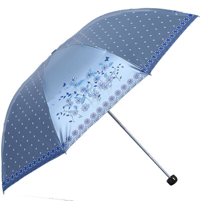 

Jingdong supermarket] Paradise umbrella fashion three fold umbrella color plastic clear umbrella princess umbrella 30004 Ambilight B models sky