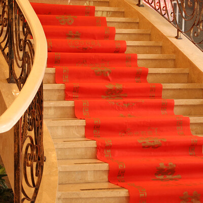 

Extreme space JDKJ wedding wedding red carpet disposable red carpet wedding ceremony exhibition opening wedding welcome stage carpet red 10 meters a roll