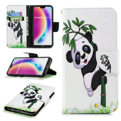 

BEFOSPEY Painting PU LeatherSoft TPU Card Slot Stand Wallet Case For Huawei P20 Lite584"