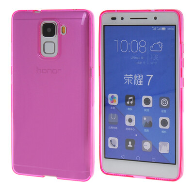 

MOONCASE чехол для Huawei Honor 7 Flexible Durable Soft Gel TPU Silicone Skin Slim Cover Hot pink