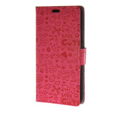 

MOONCASE Magic Girl lovely Flip Pouch Card Holster PU Leather Wallet чехол для Samsung Galaxy J7 Hot pink