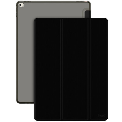 

BIAZE Apple iPad Pro 12,9 дюймовый корпус / корпус света и падение интеллектуального сна три раза кожаные перчатки молодежной серии PB08-King Kong черный