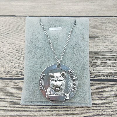 

New Vintage Retro Alaskan Malamute Necklace High Quality Alaskan Malamute Pendant Necklace Women Pet Dog Pendant Jewelry