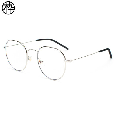 

Wooden ninety-six polygon glasses frame fashion big frame myopia glasses metal light men&women models computer frame with anti-blue light flat lens FM1820131 C02 50mm