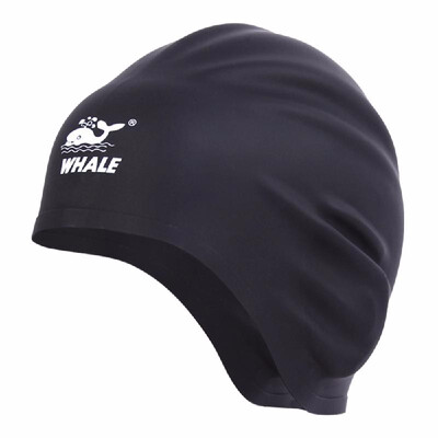 

Romacci Free Size Unisex Particles Swimming Cap Hat Waterproof Hair Care Protect Ears Silicone Swim Cap